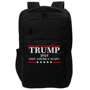 Trump 2024 Save America Again USA President Vote Impact Tech Backpack