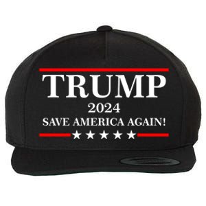 Trump 2024 Save America Again USA President Vote Wool Snapback Cap