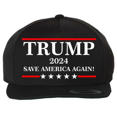 Trump 2024 Save America Again USA President Vote Wool Snapback Cap