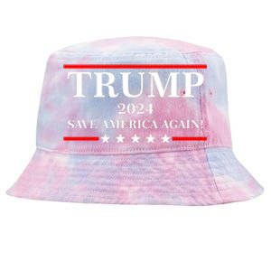 Trump 2024 Save America Again USA President Vote Tie-Dyed Bucket Hat