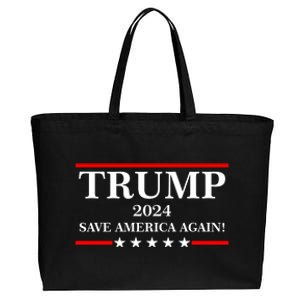 Trump 2024 Save America Again USA President Vote Cotton Canvas Jumbo Tote