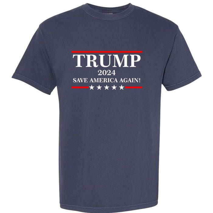 Trump 2024 Save America Again USA President Vote Garment-Dyed Heavyweight T-Shirt