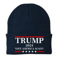 Trump 2024 Save America Again USA President Vote Knit Cap Winter Beanie