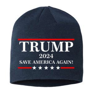 Trump 2024 Save America Again USA President Vote Sustainable Beanie