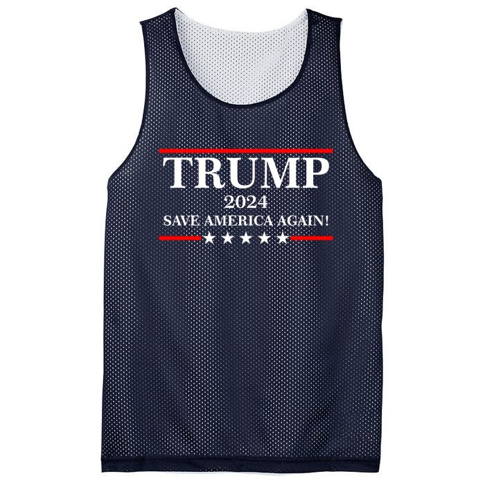 Trump 2024 Save America Again USA President Vote Mesh Reversible Basketball Jersey Tank