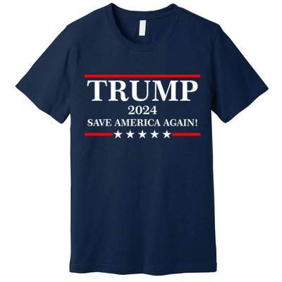 Trump 2024 Save America Again USA President Vote Premium T-Shirt