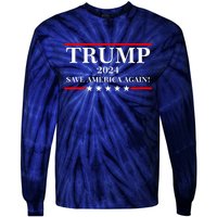 Trump 2024 Save America Again USA President Vote Tie-Dye Long Sleeve Shirt