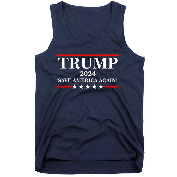 Trump 2024 Save America Again USA President Vote Tank Top