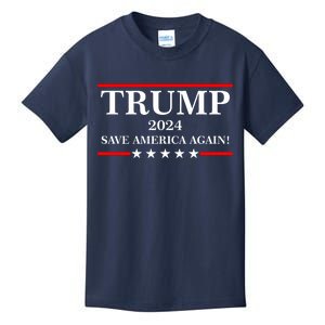 Trump 2024 Save America Again USA President Vote Kids T-Shirt