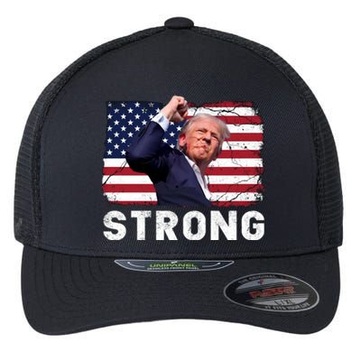 Trump 2024 Strong Fist Hand Us Vote Flexfit Unipanel Trucker Cap