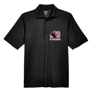 Trump 2024 Strong Fist Hand Us Vote Men's Origin Performance Pique Polo