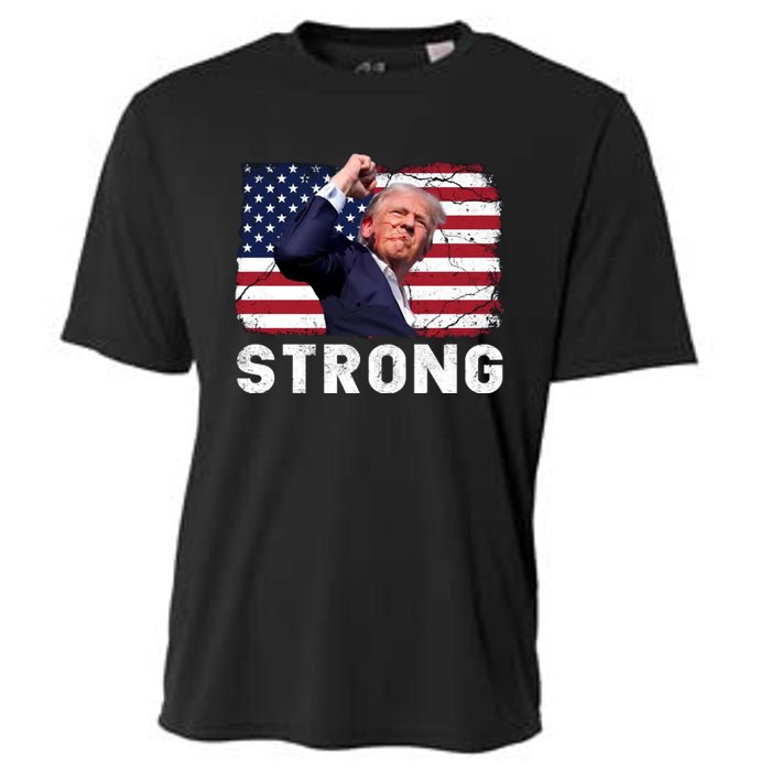 Trump 2024 Strong Fist Hand Us Vote Cooling Performance Crew T-Shirt