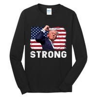 Trump 2024 Strong Fist Hand Us Vote Tall Long Sleeve T-Shirt