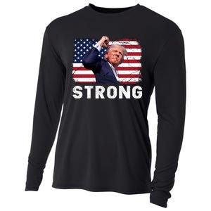 Trump 2024 Strong Fist Hand Us Vote Cooling Performance Long Sleeve Crew