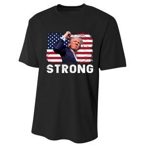 Trump 2024 Strong Fist Hand Us Vote Performance Sprint T-Shirt