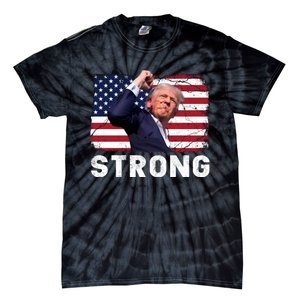 Trump 2024 Strong Fist Hand Us Vote Tie-Dye T-Shirt