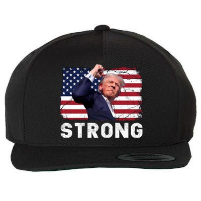 Trump 2024 Strong Fist Hand Us Vote Wool Snapback Cap