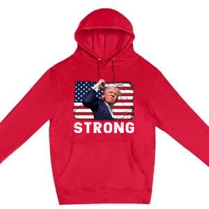 Trump 2024 Strong Fist Hand Us Vote Premium Pullover Hoodie