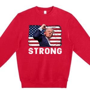 Trump 2024 Strong Fist Hand Us Vote Premium Crewneck Sweatshirt