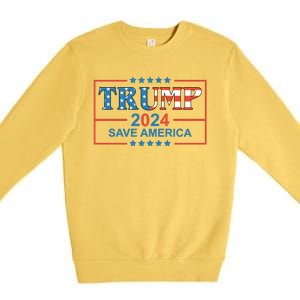 Trump 2024 Save America Premium Crewneck Sweatshirt