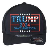 Trump 2024 Save America Flexfit Unipanel Trucker Cap