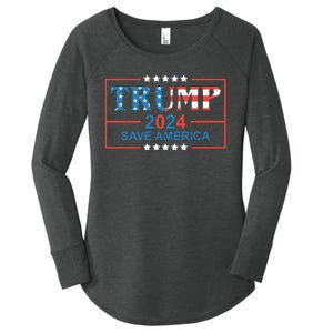 Trump 2024 Save America Women's Perfect Tri Tunic Long Sleeve Shirt