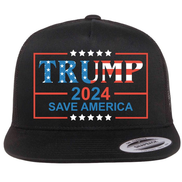 Trump 2024 Save America Flatbill Hat