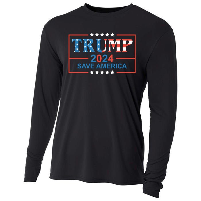 Trump 2024 Save America Cooling Performance Long Sleeve Crew