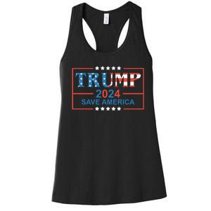 Trump 2024 Save America Women's Racerback Tank