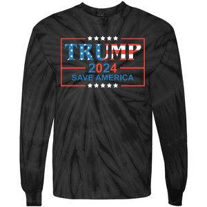 Trump 2024 Save America Tie-Dye Long Sleeve Shirt