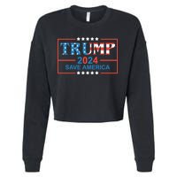 Trump 2024 Save America Cropped Pullover Crew