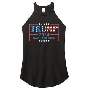 Trump 2024 Save America Women's Perfect Tri Rocker Tank