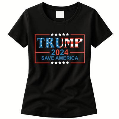 Trump 2024 Save America Womens T-Shirt
