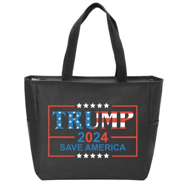 Trump 2024 Save America Zip Tote Bag