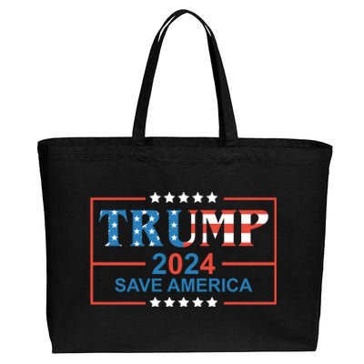 Trump 2024 Save America Cotton Canvas Jumbo Tote