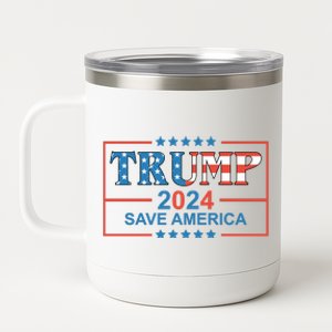 Trump 2024 Save America 12 oz Stainless Steel Tumbler Cup