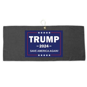 Trump 2024 Save America Again Large Microfiber Waffle Golf Towel