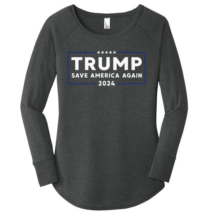 Trump 2024 Save America Again Trump Women's Perfect Tri Tunic Long Sleeve Shirt