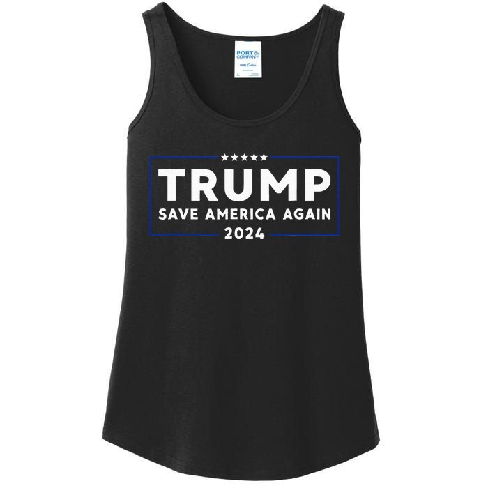 Trump 2024 Save America Again Trump Ladies Essential Tank