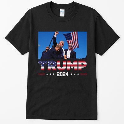 Trump 2024 Survived Shot Election Rally Tall T-Shirt