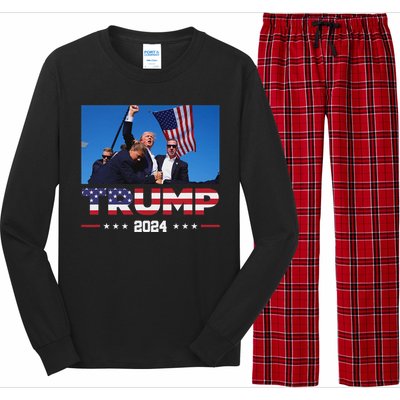 Trump 2024 Survived Shot Election Rally Long Sleeve Pajama Set