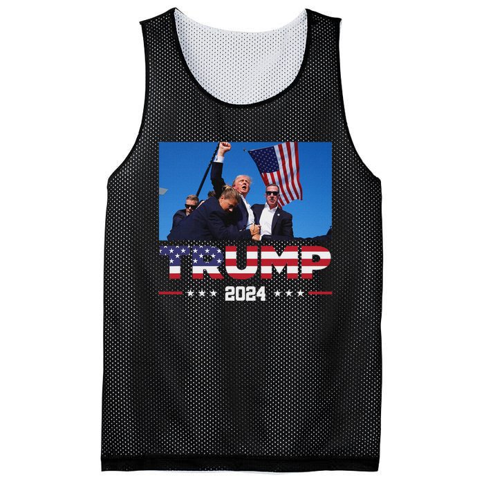 Trump 2024 Survived Shot Election Rally Mesh Reversible Basketball Jersey Tank