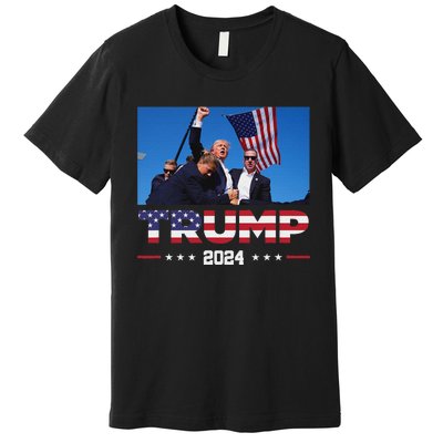 Trump 2024 Survived Shot Election Rally Premium T-Shirt