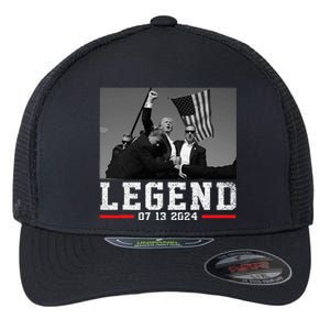 Trump 2024 Shooting President Legend Flexfit Unipanel Trucker Cap