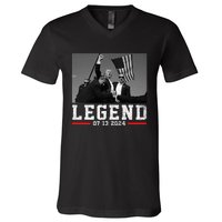 Trump 2024 Shooting President Legend V-Neck T-Shirt