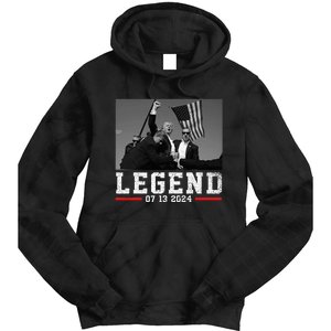 Trump 2024 Shooting President Legend Tie Dye Hoodie