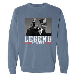 Trump 2024 Shooting President Legend Garment-Dyed Sweatshirt