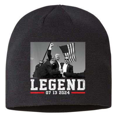 Trump 2024 Shooting President Legend Gift Sustainable Beanie