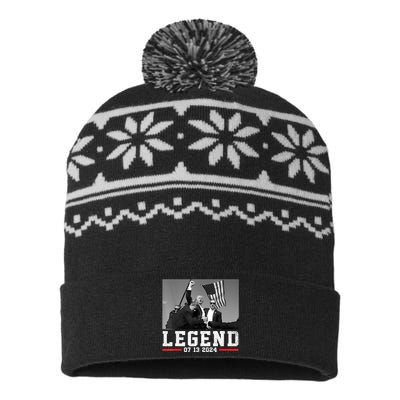 Trump 2024 Shooting President Legend Gift USA-Made Snowflake Beanie