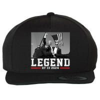 Trump 2024 Shooting President Legend Gift Wool Snapback Cap